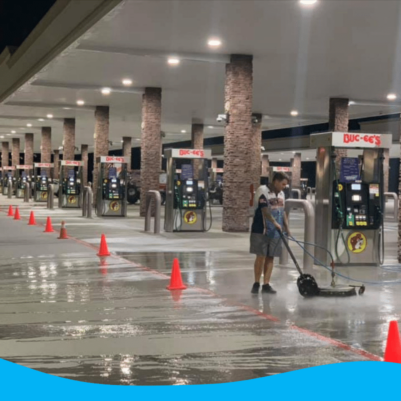 Gas Station Pressure Washing